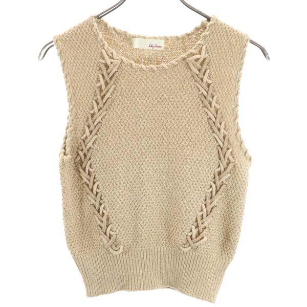 リリーブラウン ラメ入り ベスト F ベージュ Lily Brown ニット レディース 古着 0921 Bobr Fre 1131 Wve Big 2nd 通販 Yahoo ショッピング