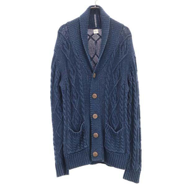 ロンハーマン ニット ケーブル編 カーディガン S 紺 Ron Herman コットン ウッドボタン メンズ 古着 15 Bobr Fre 7186 Mca Big 2nd 通販 Yahoo ショッピング
