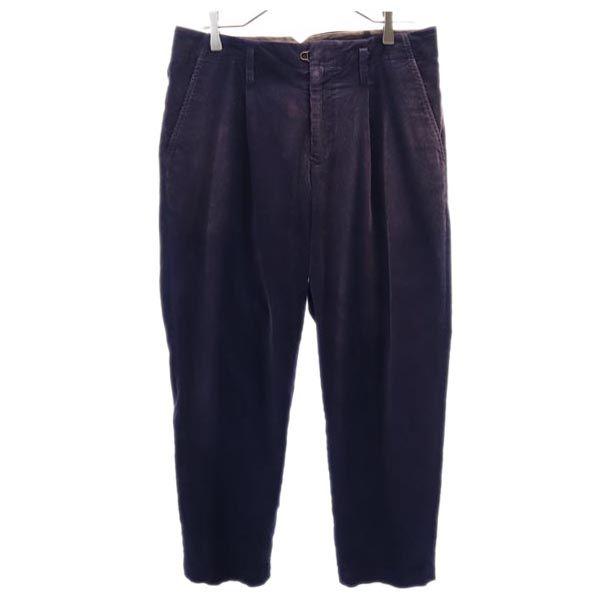 カラー ビーコン 16AW 日本製 コーデュロイ テーパードパンツ 2 紫系