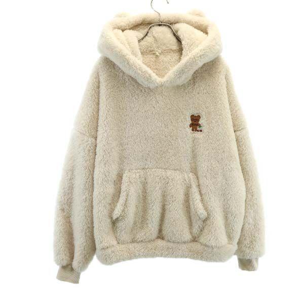 ジーユー ファーフリース プルオーバー パーカー 160cm ベージュ Gu And24lovely キッズ 古着 2103 Bof Fre Kdt Big 2nd 通販 Yahoo ショッピング