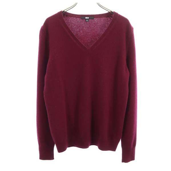 ユニクロ Vネック カシミヤニット L ボルドー Uniqlo 長袖 セーター レディース 古着 2102 Bof Fre Wse Big 2nd 通販 Yahoo ショッピング
