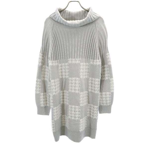 ティティーアンドコー タートルネック ロングニット M グレー系 Titty Co 長袖 セーター レディース 古着 Bof Fre Wse Big 2nd 通販 Yahoo ショッピング