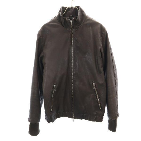 ナノユニバース シングル ライダース レザージャケット M ダークブラウン Nano Universe ゴートシュリンク メンズ 古着 Bof Fre Mlj Big 2nd 通販 Yahoo ショッピング