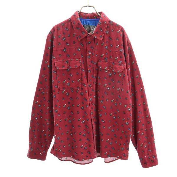 トッドランド 総柄 長袖 シャツ Xl えんじ Toddland メンズ 古着 Bof Fre Mls Big 2nd 通販 Yahoo ショッピング