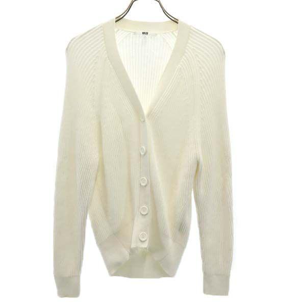 ユニクロ Vネック リブニット カーディガン S ホワイト Uniqlo レディース 古着 Bof Fre 131 Wca Big 2nd 通販 Yahoo ショッピング