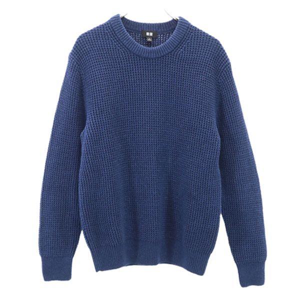 ユニクロ ニットセーター S ネイビー Uniqlo 長袖 クルーネック メンズ 古着 Bof Fre Mse Big 2nd 通販 Yahoo ショッピング