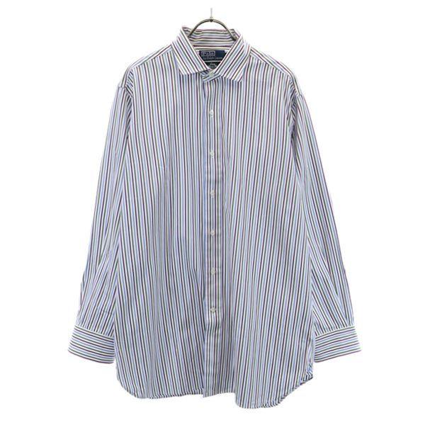 ポロラルフローレン ストライプ柄 長袖 シャツ 16 33 ホワイト系 Polo Ralph Lauren メンズ 古着 Bof Fre Mls Big 2nd 通販 Yahoo ショッピング
