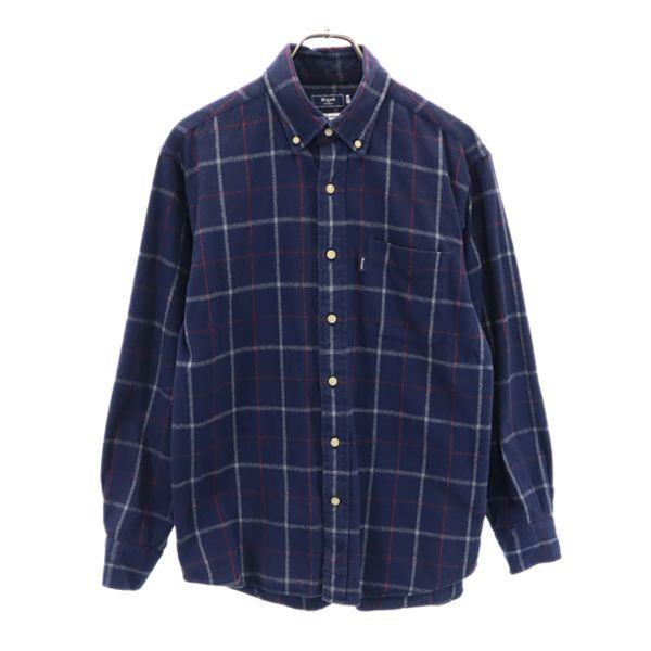 ケントイントラディション チェック 長袖 ボタンダウンシャツ L ブルー系 Kent In Tradition メンズ 古着 Pd Bof Fre Mls Big 2nd 通販 Yahoo ショッピング