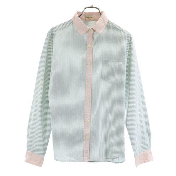 アングリッド ストライプ柄 長袖 シャツ グリーン系 Ungrid レディース 古着 1024 Bof Fre 3069 Wls Big 2nd 通販 Yahoo ショッピング