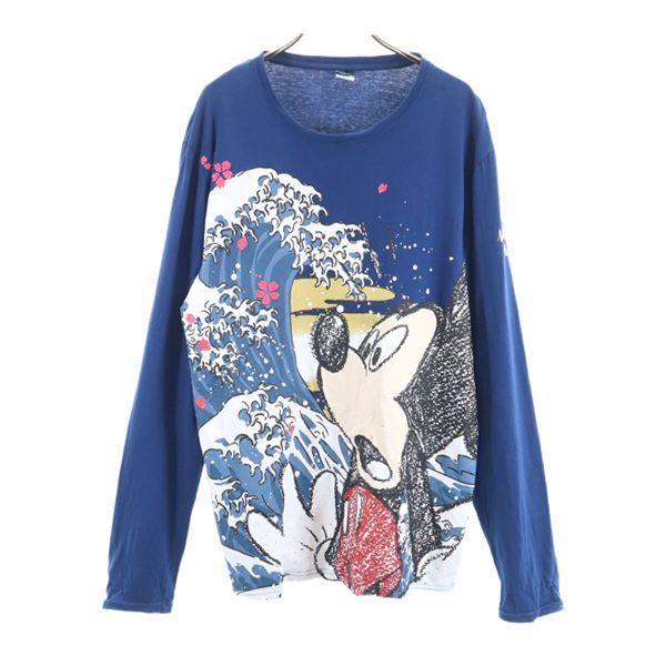 ディズニー ミッキーマウス 和柄風 長袖 Tシャツ L Disney メンズ 古着 1031 Wg5 1212 Bof Fre 3794 Mts Big 2nd 通販 Yahoo ショッピング