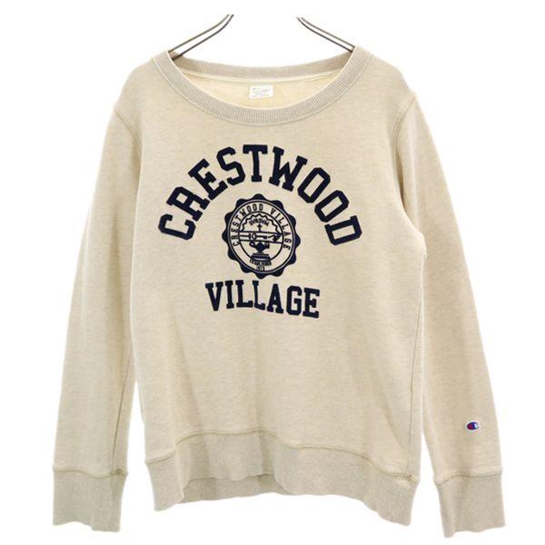 チャンピオン ロゴ フロッキープリント スウェット L ベージュ系 Champion トレーナー レディース 古着 2412 Pd Bof Fre Wtr Big 2nd 通販 Yahoo ショッピング