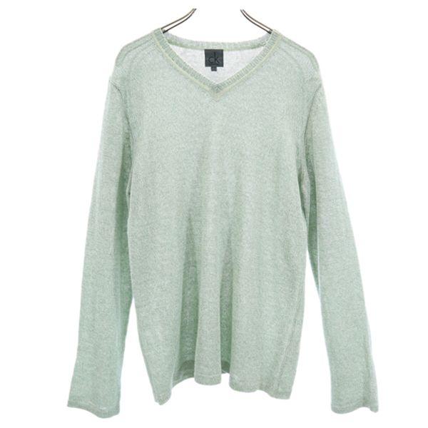 カルバンクライン Vネック ニット L 薄緑系 Calvin Klein 長袖セーター メンズ 古着 2412 Bof Fre Mse Big 2nd 通販 Yahoo ショッピング
