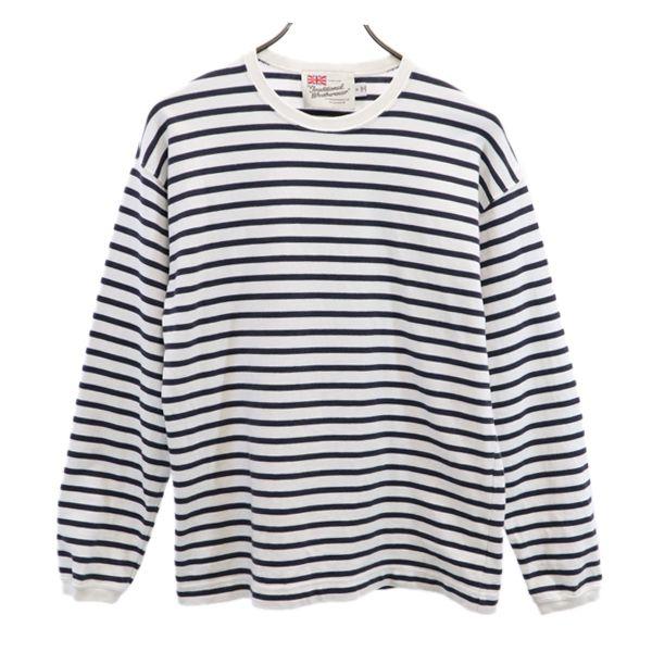 トラディショナルウェザーウェア ボーダー柄 長袖 Tシャツ S ホワイト系 Traditional Weatherwear ロングスリーブｔ メンズ 古着 2413 Bof Fre Mts Big 2nd 通販 Yahoo ショッピング