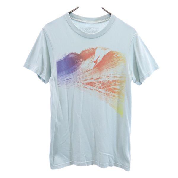 パタゴニア Usa製 サーフィン柄 プリント 半袖 Tシャツ Xs 水色系 Patagonia オーガニックコットン スリムフィット アウトドア メンズ 古着 2429 メール便可 Bof Fre Mts Big 2nd 通販 Yahoo ショッピング