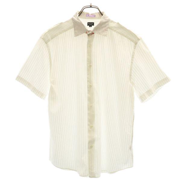 ポールスミス ストライプ 半袖 シャツ L 白 Paul Smith エポーレット メンズ 古着 2605 Bof Fre Mss Big 2nd 通販 Yahoo ショッピング
