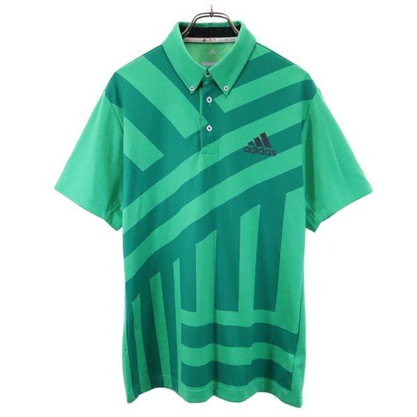 SCOTCH&SODA メンズS 半袖 ポロシャツ 黄緑 グリーン 総柄 ゴルフ 公式