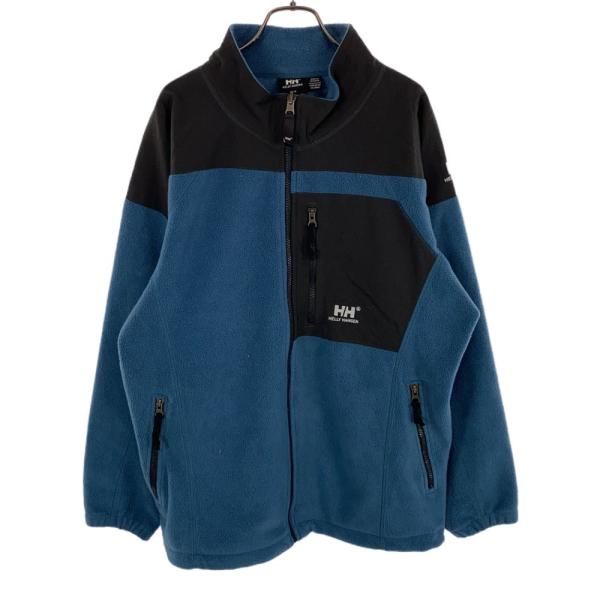 ヘリーハンセン 長袖 フリースジャケット M ブルー系 HELLY HANSEN メンズ 古着 24...