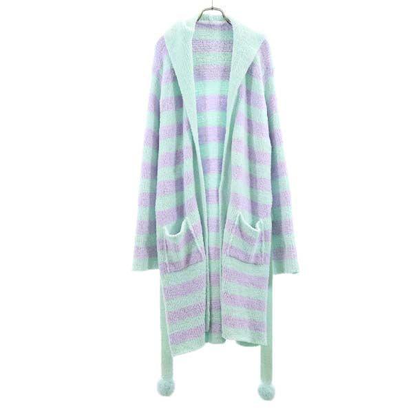 ピーチジョン ふわふわ ボーダー ルームウェア One Size ミントｘラベンダー Peach John ガウン フード レディース 古着 2104 Bof Nag 2698 Whj Big 2nd 通販 Yahoo ショッピング