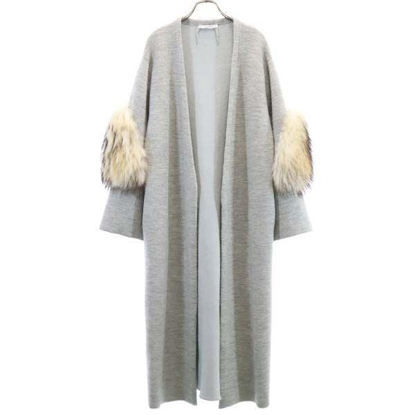 アンスリード ファー付き ノーカラーコート コーディガン グレー Un3d ロング カーディガン レディース 古着 Bof Nag 2750 Wht Big 2nd 通販 Yahoo ショッピング