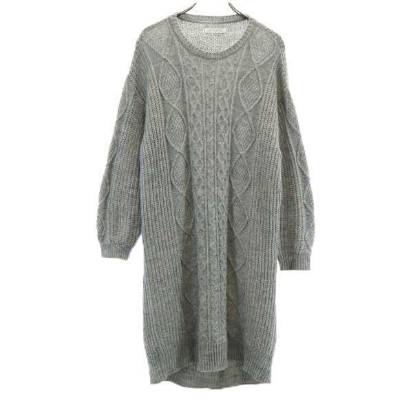ザショップティーケー ケーブル ニット ワンピース M グレー The Shop Tk 長袖 レディース 古着 Bof Nag 2781 Wht Big 2nd 通販 Yahoo ショッピング