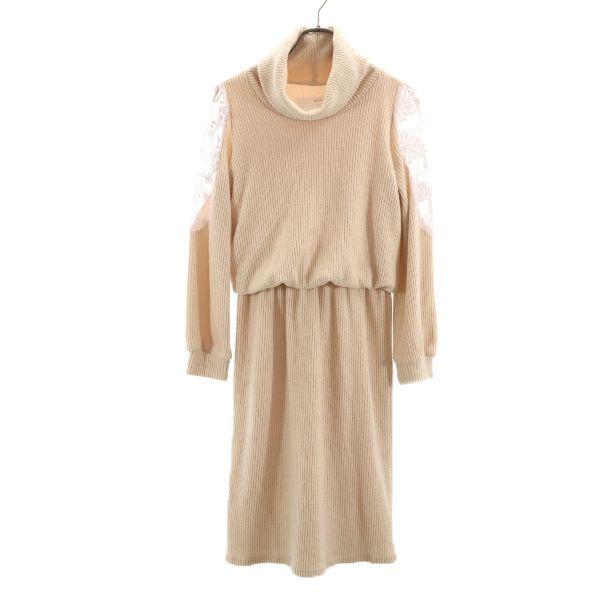 トッコクローゼット リブニット ワンピース ベージュ Tocco Closet 袖レース タートルネック レディース 古着 Bof Nag 2951 Wht Big 2nd 通販 Yahoo ショッピング