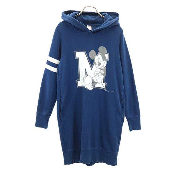 ユニクロ ミッキーマウス プリント スウェット パーカー ワンピース M 青系 Uniqlo ディズニー チュニック レディース 古着 Bof Nag 3376 Wht Big 2nd 通販 Yahoo ショッピング