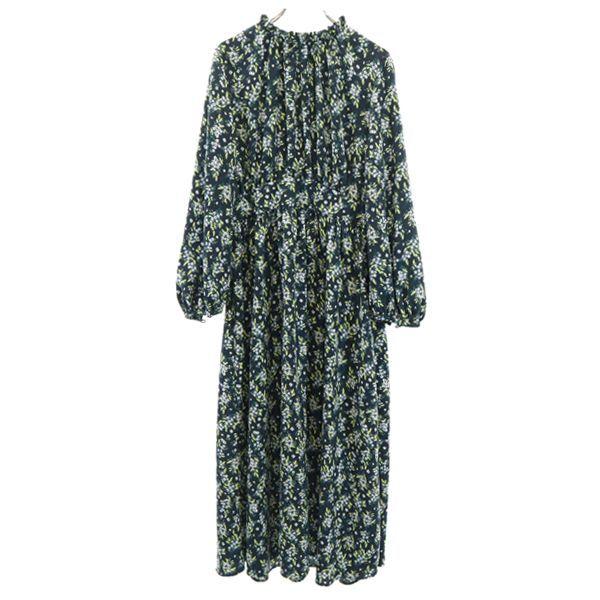 ジーユー フラワープリント 長袖 ワンピース M モスグリーン系 Gu レディース 古着 Bof Nag 3397 Wht Big 2nd 通販 Yahoo ショッピング