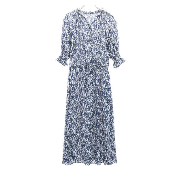 美品 エージープラス パークアベニュー シフォン 花柄 ワンピース M 白 青 A G Plus Park Ave 五分袖 ロング レディース 古着 Bof Nag 3708 Wht Big 2nd 通販 Yahoo ショッピング