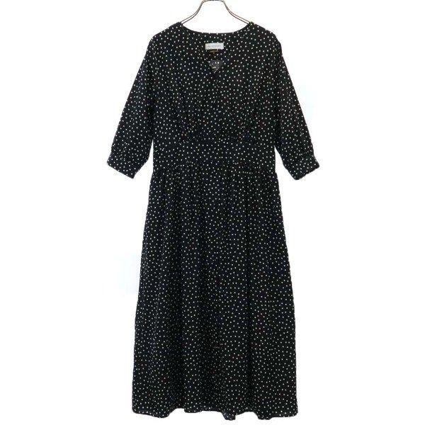 イネド 五分袖 ドット ワンピース 9 白 黒 Ined 日本製 ロングスカート レディース 古着 Bof Nag 3933 Wht Big 2nd 通販 Yahoo ショッピング