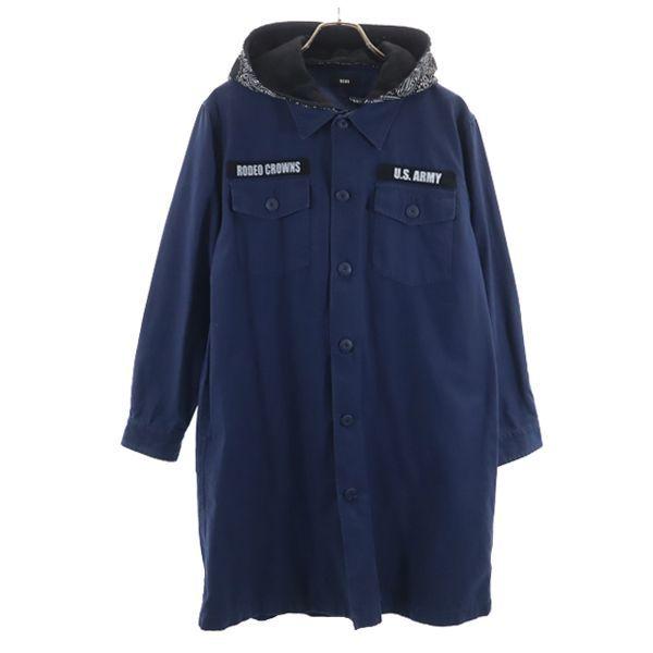 ロデオクラウンズ プリント ミリタリージャケット M ネイビー Rodeo Crowns レディース 古着 Bof Nag 4617 Whj Big 2nd 通販 Yahoo ショッピング