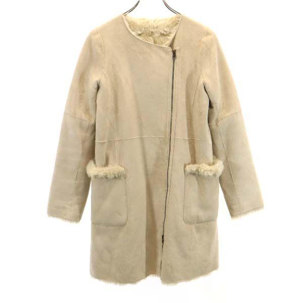 ジュエルチェンジズ ノーカラーフェイクムートン コート 38 ベージュ Jewel Changes 裏ファー レディース 古着 Bof Nag 5590 Wco Big 2nd 通販 Yahoo ショッピング