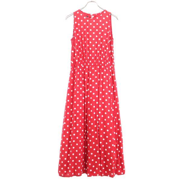 マイミシェル Usa製 ドット総柄 ワンピース 8 赤 My Michelle ノースリーブ ロング フレア レディース 古着 0731 Bof Nag 663 Wht Big 2nd 通販 Yahoo ショッピング