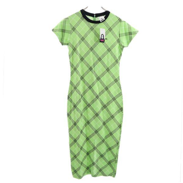 未使用 エックスガール チェック柄 ロングワンピース 2 黄緑 X Girl 半袖 レディース 古着 2503 Bof Nag 63 Wht Big 2nd 通販 Yahoo ショッピング