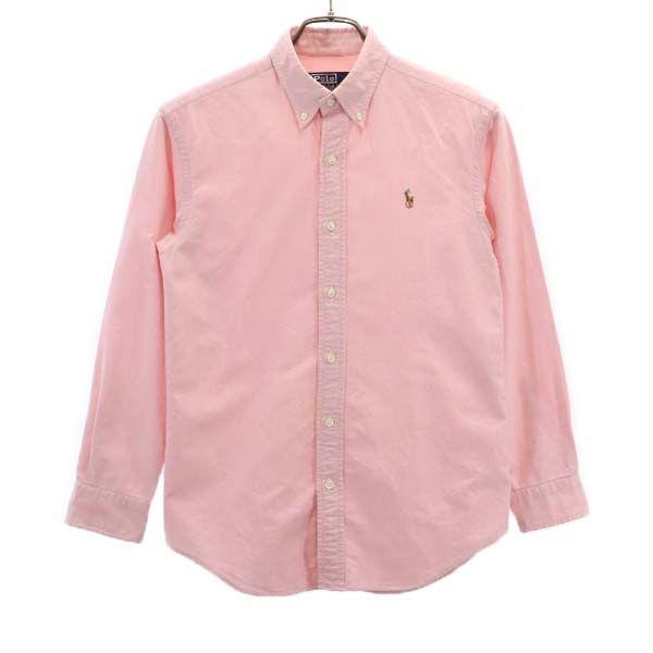 ラルフローレン オックスフォード シャツ 160 ピンク Ralph Lauren ボタンダウン キッズ 古着 0906 メール便可 Bof Top Kdt Big 2nd 通販 Yahoo ショッピング