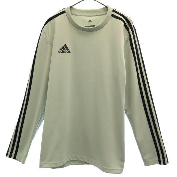 アディダス 背中プリント 長袖 Tシャツ M グリーン adidas サッカー