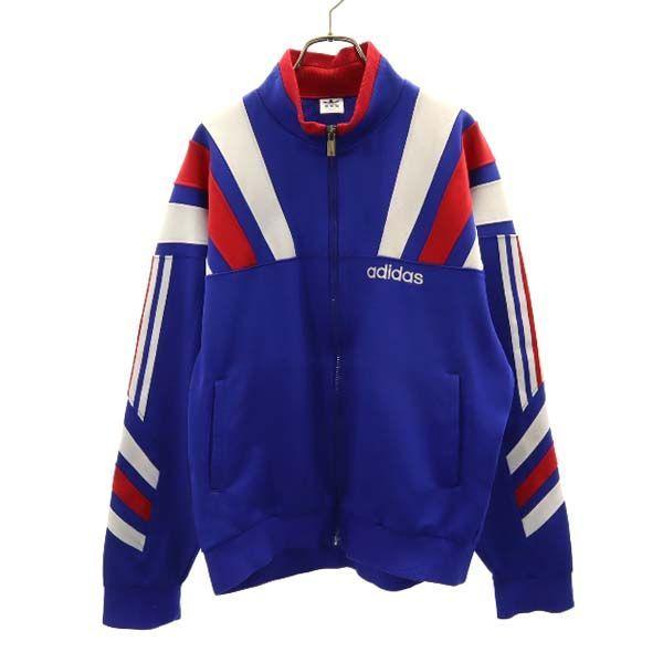 アディダス 80s 90s デサント製 トラックジャケット Xo 青 赤 白 Adidas ビッグサイズ ジップ ジャージ ヴィンテージ メンズ 古着 Br Fre 101 Mhj Big 2nd 通販 Yahoo ショッピング