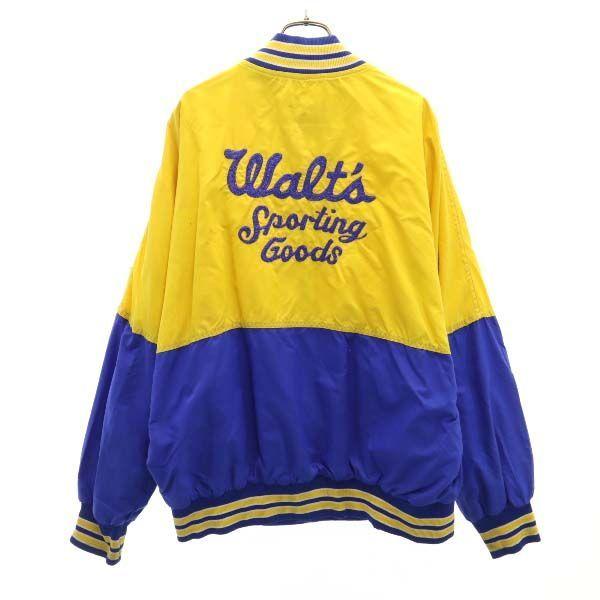 Buccaneer Mfg Co 90s Usa製 スタジャン L 黄 青 West Wind バイカラー メンズ 古着 Br Fre Mhj Big 2nd 通販 Yahoo ショッピング