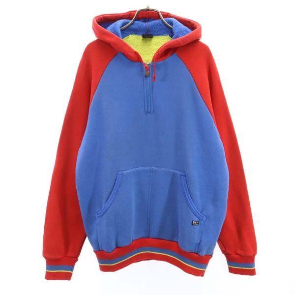 クラブ アディダス 70s 80s デサント製 スウェットパーカー O 青 赤 Club Adidas ハーフジップ 裏起毛 Descente ヴィンテージ メンズ 古着 Br Fre 122 Mtr Big 2nd 通販 Yahoo ショッピング