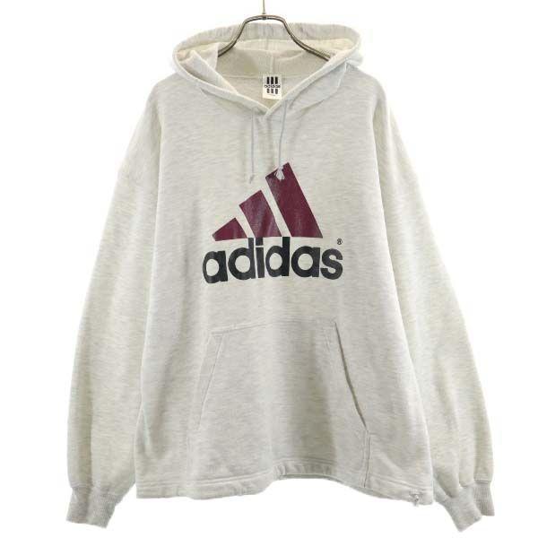 アディダス 90s デサント製 ロゴプリント スウェットパーカー L O ライトグレー Adidas ヴィンテージ メンズ 古着 Br Fre Mtr Big 2nd 通販 Yahoo ショッピング