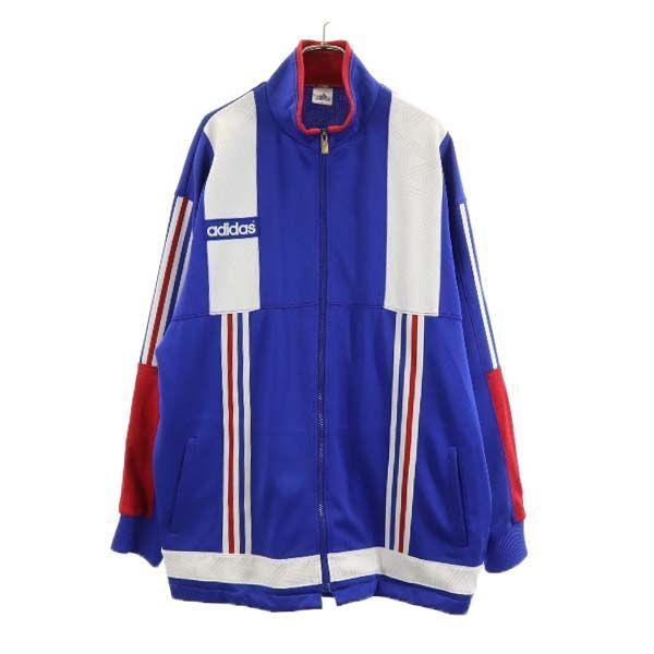 アディダス 90s デサント製 トラックジャケット O 青 赤 Adidas ジャージ オールド ヴィンテージ メンズ 古着 Br Fre Mst Big 2nd 通販 Yahoo ショッピング