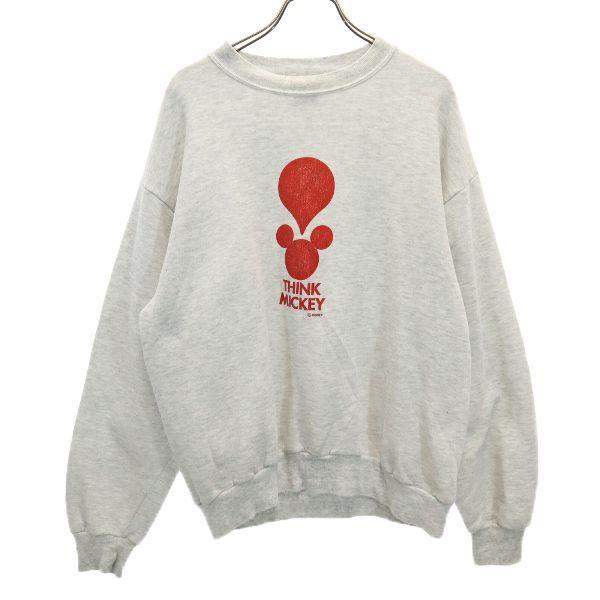 ミッキー 90s プリント スウェット トレーナー グレー Mickey ディズニー オールド ヴィンテージ メンズ 古着 Br Fre Mtr Big 2nd 通販 Yahoo ショッピング