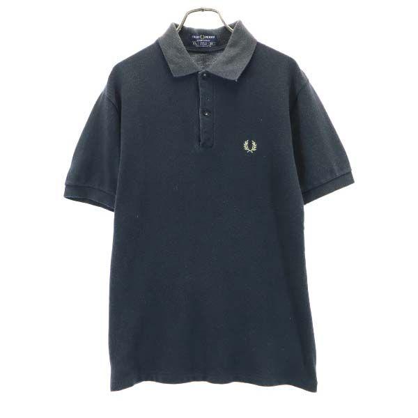 フレッドペリー 80s イングランド製 ロゴ刺繍 半袖 ポロシャツ 38 黒系 Fred Perry ヴィンテージ メンズ 古着 メール便可 Br Fre Mpo Big 2nd 通販 Yahoo ショッピング