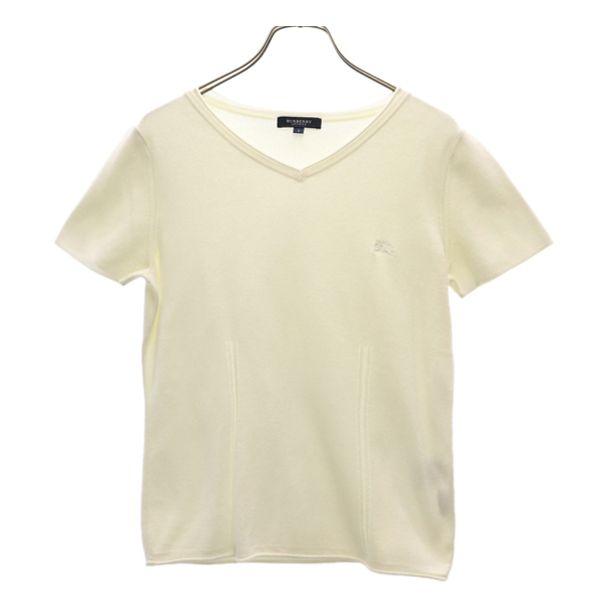 女の子向けプレゼント集結 バーバリーズ Vネック コットンニット 古着