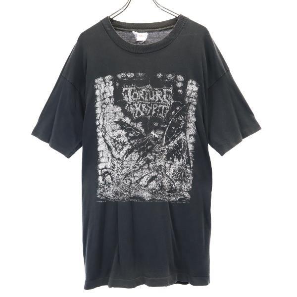 フルーツオブザルーム 90s USA製 両面プリント 半袖 Tシャツ XL 黒系