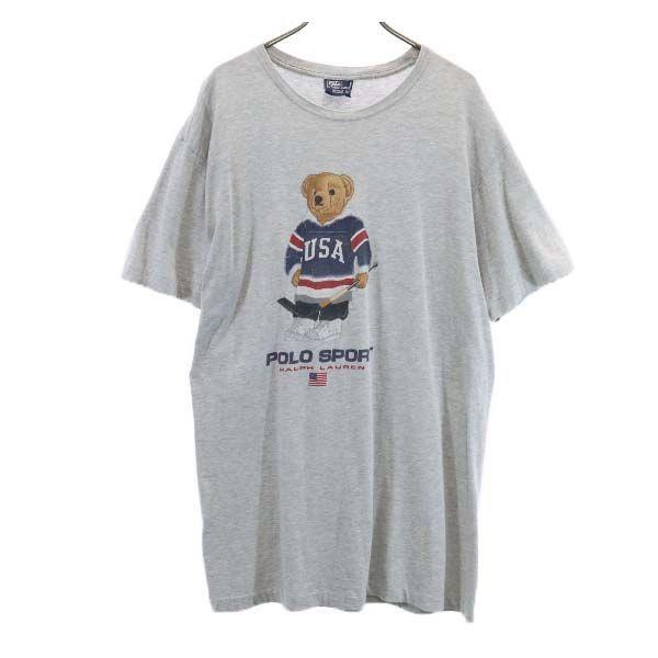 ポロラルフローレン ポロベア 90s 半袖 Tシャツ S グレー系 POLO RALPH