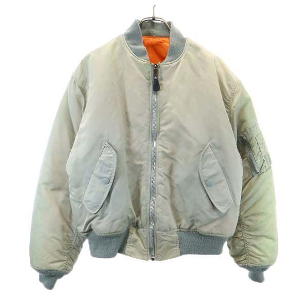 アルファ 90s オールド Ma 1 ミリタリージャケット M グレー Alpha メンズ 古着 Br Fre Mhj Big 2nd 通販 Yahoo ショッピング