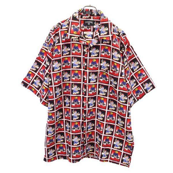 ロカウェア オープンカラー 総柄 半袖 シャツ XL ROCAWEAR メンズ 古着