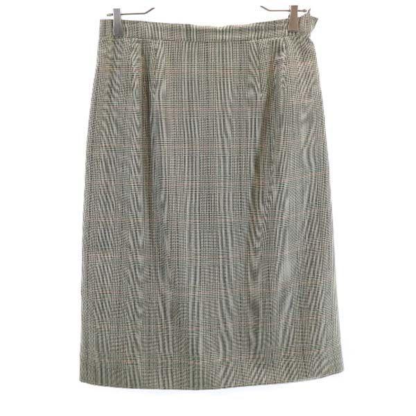 バーバリー タイト グレンチェック スカート 13 白 黒 グレー系 Burberrys 膝下丈 ウール レディース 古着 1106 Br Sht 1753 Suk Big 2nd 通販 Yahoo ショッピング