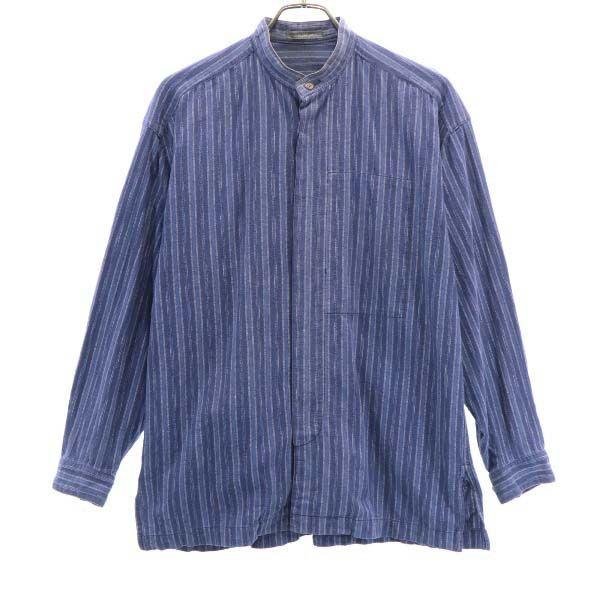 イッセイミヤケ 80 90s しじら 長袖 シャツ M 藍 Issey Miyake ジャケット スタンドカラー メンズ 古着 0906 Br Top Mls Big 2nd 通販 Yahoo ショッピング