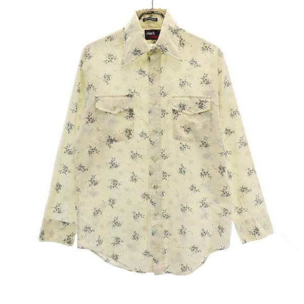 エスプリバイキャンパス 80s 総柄 長袖 シャツ M 薄ベージュ Esｐrit By Campus 花柄 ヴィンテージ メンズ 古着 0906 メール便可 Br Top Mls Big 2nd 通販 Yahoo ショッピング